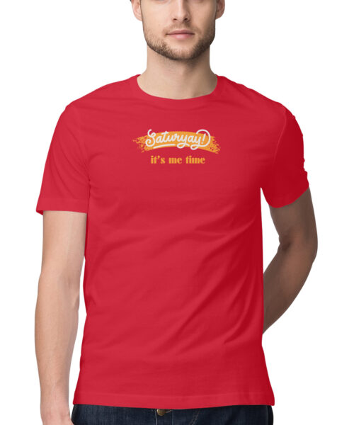 Alternative view of Saturyay Its Me Time Funny Quotes T-Shirt 😄 | Quirky T-Shirts for Men & Women | Black & White | S-5XL | India