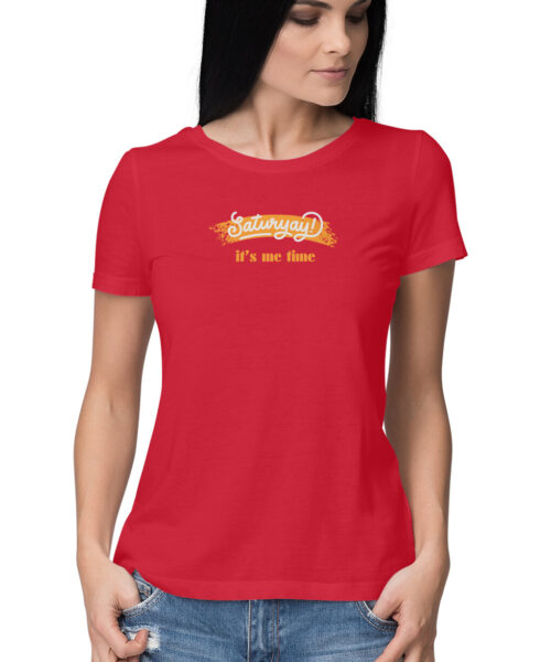 Shop the Best Funny and Sarcastic T-shirts for Men and Women at Manmarzee – The Ultimate Online T-shirt Store in India Alternative view of Funny Quotes T-Shirt: "Saturyay It's Me Time" 🥳 | Quirky T-Shirts for Men & Women | White & Black | S-5XL | India 🇮🇳
