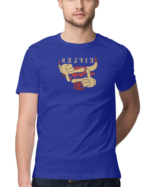 Alternative view of Quirky T-Shirts - "Selfie" Chicago Bull Graphic Tee 🐂 | Funny Quotes T-Shirt | Black & White | S-5XL | India | Men & Women