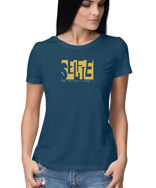 Shop the Best Funny and Sarcastic T-shirts for Men and Women at Manmarzee – The Ultimate Online T-shirt Store in India Alternative view of Funny Quotes T-Shirt "Selfie Me Myself" 🤳 | Quirky T-Shirts for Men and Women | Black & White | S-5XL | India