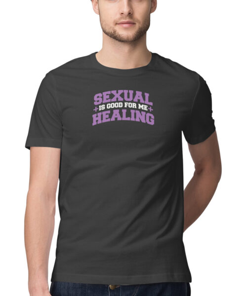 Shop the Best Funny and Sarcastic T-shirts for Men and Women at Manmarzee – The Ultimate Online T-shirt Store in India Funny Quotes T-Shirt: "Sexual Healing is Good For Me" 🤣 Quirky T-Shirts for Men & Women - Black & White - S-5XL - India