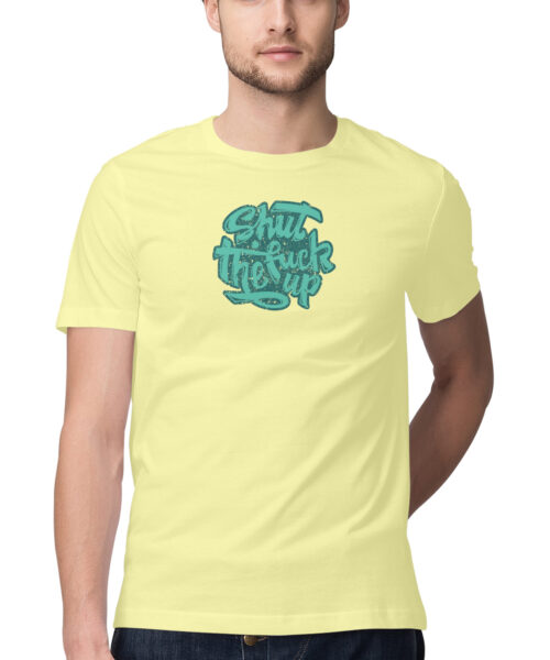 Shop the Best Funny and Sarcastic T-shirts for Men and Women at Manmarzee – The Ultimate Online T-shirt Store in India Shut the f*** up" Typography Tee 🤫 | Black & White | S-5XL | Quirky T-Shirts for Men and Women | India 🇮🇳