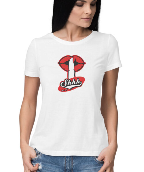 Shop the Best Funny and Sarcastic T-shirts for Men and Women at Manmarzee – The Ultimate Online T-shirt Store in India 🤫 Shhh Silence Please! | Funny Sarcastic Quotes Graphic Printed T-Shirt | Men and Women India