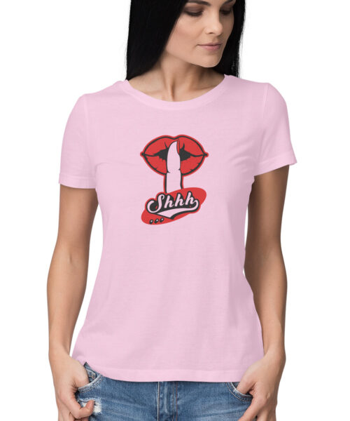 Shop the Best Funny and Sarcastic T-shirts for Men and Women at Manmarzee – The Ultimate Online T-shirt Store in India Alternative view of 🤫 Shhh Silence Please! | Funny Sarcastic Quotes Graphic Printed T-Shirt | Men and Women India