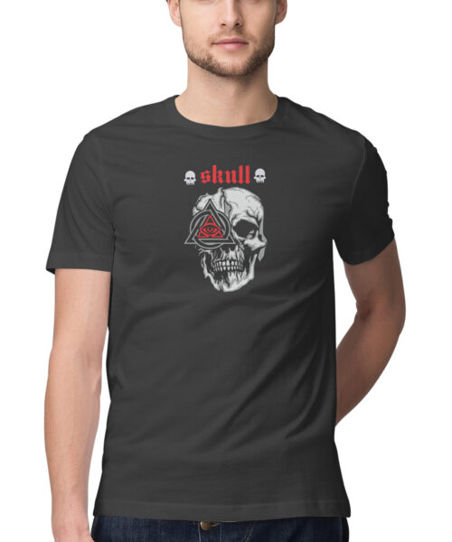 "Skull Vision 💀 | Terminator Graphic Printed T-Shirt | Men and Women India"
