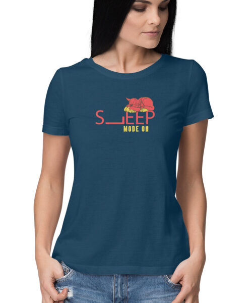 Alternative view of Sleep Mode On 😴 | Funny Sarcastic Quotes Graphic Printed T-Shirt | Men and Women India