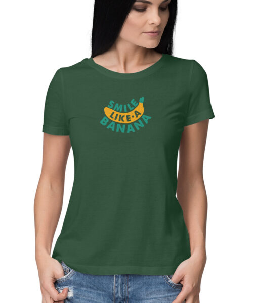 Shop the Best Funny and Sarcastic T-shirts for Men and Women at Manmarzee – The Ultimate Online T-shirt Store in India Alternative view of "Smile Like a Banana 😂 | Funny Graphic Printed T-Shirt | Men and Women India"