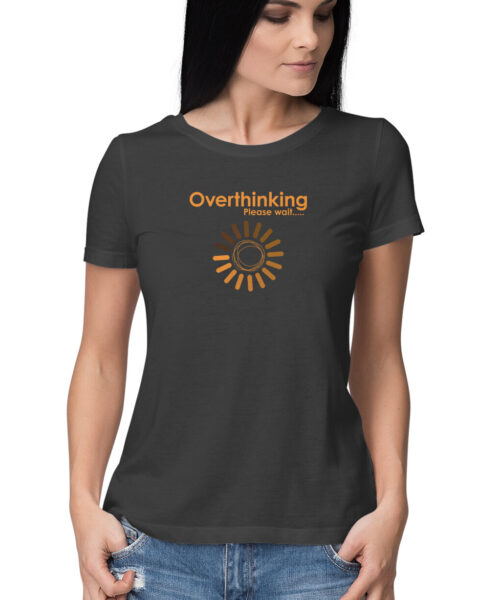 Shop the Best Funny and Sarcastic T-shirts for Men and Women at Manmarzee – The Ultimate Online T-shirt Store in India Funny Quotes T-Shirt: "Overthinking Please Wait" Quirky T-Shirts for Men and Women 😅 Relaxed Fit, Black & White, S-5XL - India