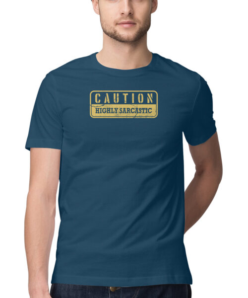 Shop the Best Funny and Sarcastic T-shirts for Men and Women at Manmarzee – The Ultimate Online T-shirt Store in India Alternative view of Caution Highly Sarcastic Funny Quotes T-Shirt 😂 | Black & White | S-5XL | Quirky T-shirts for Men and Women | India