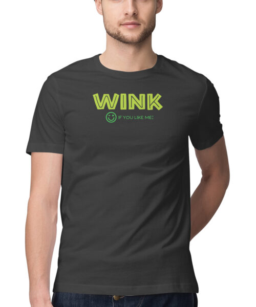 Shop the Best Funny and Sarcastic T-shirts for Men and Women at Manmarzee – The Ultimate Online T-shirt Store in India Funny Quotes T-Shirt: "Wink if u like me" 😉 Quirky T-Shirts for Men & Women - Black & White, S-5XL - India