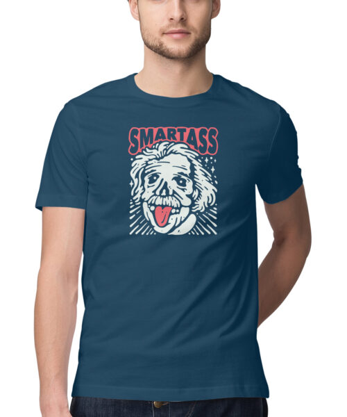 Shop the Best Funny and Sarcastic T-shirts for Men and Women at Manmarzee – The Ultimate Online T-shirt Store in India Funny Quotes T-Shirt - "Smart Ass" Einstein Graphic Tee 😎 - Black & White, S-5XL - India - Men & Women