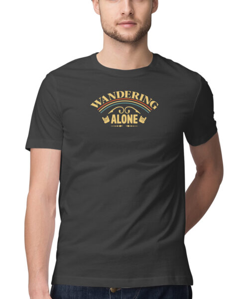 Shop the Best Funny and Sarcastic T-shirts for Men and Women at Manmarzee – The Ultimate Online T-shirt Store in India Wandering Alone 🚶♂️Funny Quotes T-Shirt for Men & Women | Black & White | S-5XL | India