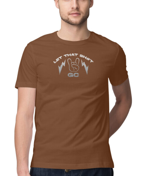 Shop the Best Funny and Sarcastic T-shirts for Men and Women at Manmarzee – The Ultimate Online T-shirt Store in India Alternative view of Let That Shit Go! 😂 Funny Quotes T-Shirt for Men & Women - Black & White, S-5XL - India