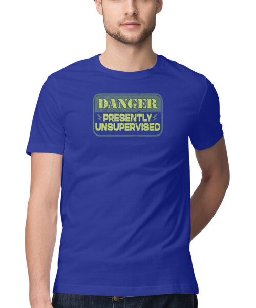 Shop the Best Funny and Sarcastic T-shirts for Men and Women at Manmarzee – The Ultimate Online T-shirt Store in India DANGER PRESENTLY UNSUPERVISED ⚠️😂 - Funny T-shirts with Witty Sayings for Men and Women in India 🇮🇳