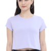Lavender Crop Top T-Shirt for Women 👚 | Stylish, Versatile, & Comfortable Essential for India (XS-2XL) 🇮🇳