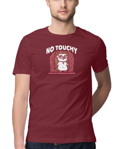 Shop the Best Funny and Sarcastic T-shirts for Men and Women at Manmarzee – The Ultimate Online T-shirt Store in India Alternative view of 🚫 NO TOUCHY, EXPLICIT PERMISSION DENIED TSHIRT FOR MEN