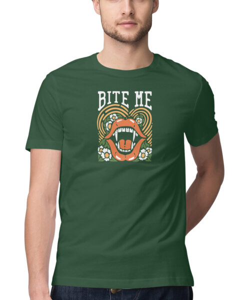 Shop the Best Funny and Sarcastic T-shirts for Men and Women at Manmarzee – The Ultimate Online T-shirt Store in India 😒 'BITE ME' SARCASTIC COMMENT T-SHIRT