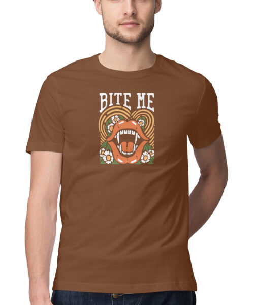 Shop the Best Funny and Sarcastic T-shirts for Men and Women at Manmarzee – The Ultimate Online T-shirt Store in India Alternative view of 😒 'BITE ME' SARCASTIC COMMENT T-SHIRT