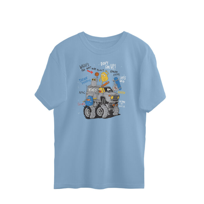 front 650991a7e3351 Baby Blue S Oversized T shirt