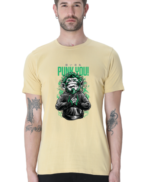 Shop the Best Funny and Sarcastic T-shirts for Men and Women at Manmarzee – The Ultimate Online T-shirt Store in India Punk You 🐒 | Chimp and Monkey Graphic Illustration Urban Design Slogan T-Shirt for Men & Women 🇮🇳