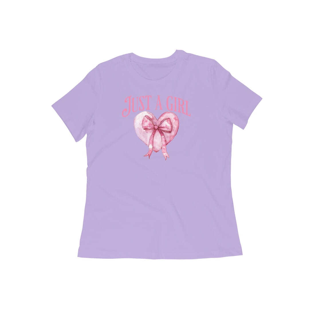 "Just A Girl Loves Pink 🎀 | Coquette Graphic Printed T-Shirt | Women India" "Just A Girl Loves Pink 🎀 | Coquette Graphic Printed T-Shirt | Women India" - Image 3