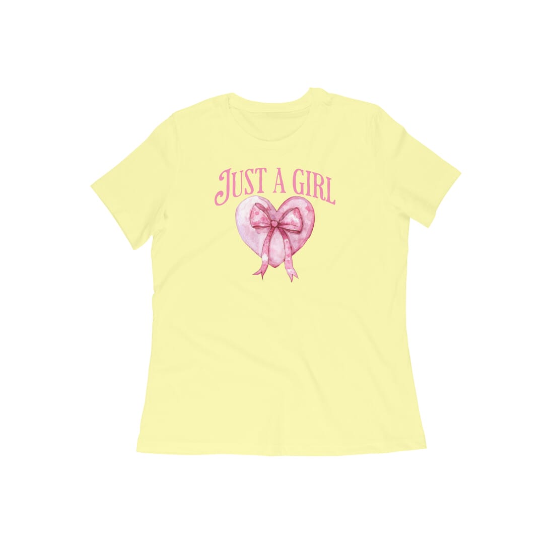 "Just A Girl Loves Pink 🎀 | Coquette Graphic Printed T-Shirt | Women India" "Just A Girl Loves Pink 🎀 | Coquette Graphic Printed T-Shirt | Women India" - Image 4