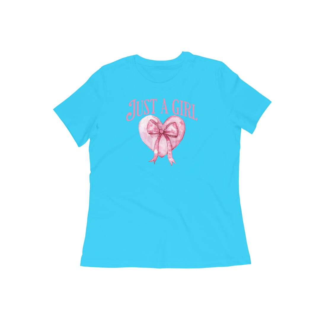 "Just A Girl Loves Pink 🎀 | Coquette Graphic Printed T-Shirt | Women India" "Just A Girl Loves Pink 🎀 | Coquette Graphic Printed T-Shirt | Women India" - Image 5