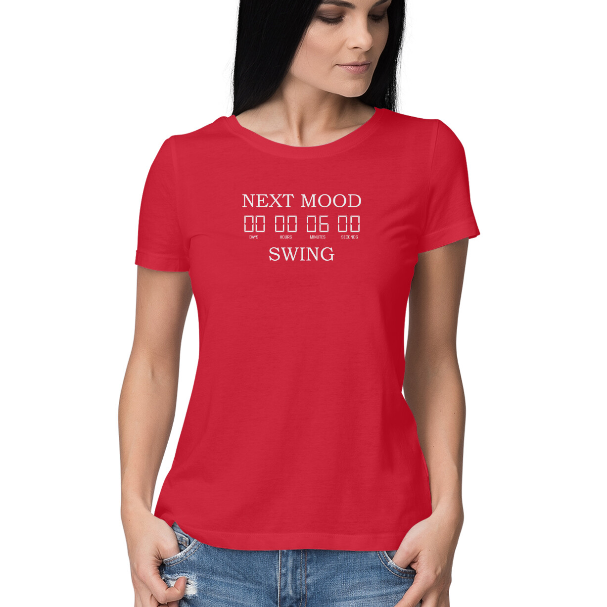"Next Mood Swing 6 Mins" Sarcastic T-Shirt for Women 😂 | Funny Graphic Tee | Manmarzee "Next Mood Swing 6 Mins" Sarcastic T-Shirt for Women 😂 | Funny Graphic Tee | Manmarzee