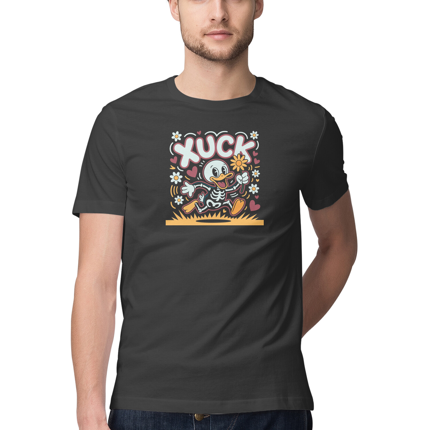 Xucf Duck Funny Illustration T-Shirt | Quirky Sarcastic Streetwear Online India Xucf Duck Funny Illustration T-Shirt | Quirky Sarcastic Streetwear Online India