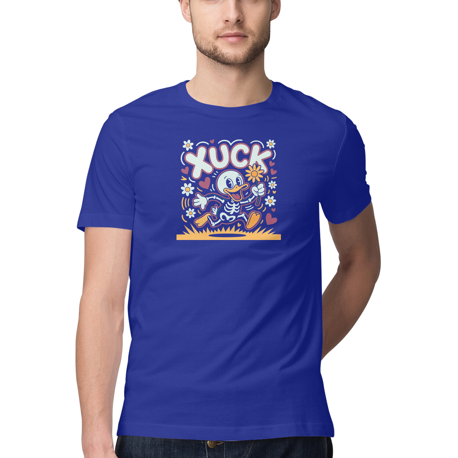 Xucf Duck Funny Illustration T-Shirt | Quirky Sarcastic Streetwear Online India Xucf Duck Funny Illustration T-Shirt | Quirky Sarcastic Streetwear Online India - Image 4