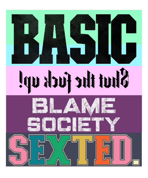 Minimal Typography Printed T-Shirts