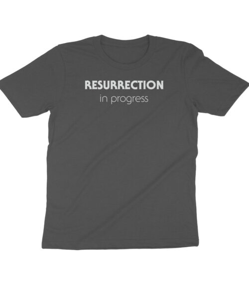 Alternative view of Ressurection In Progress T-Shirt – Motivational Attitude Quote T-Shirt Online India